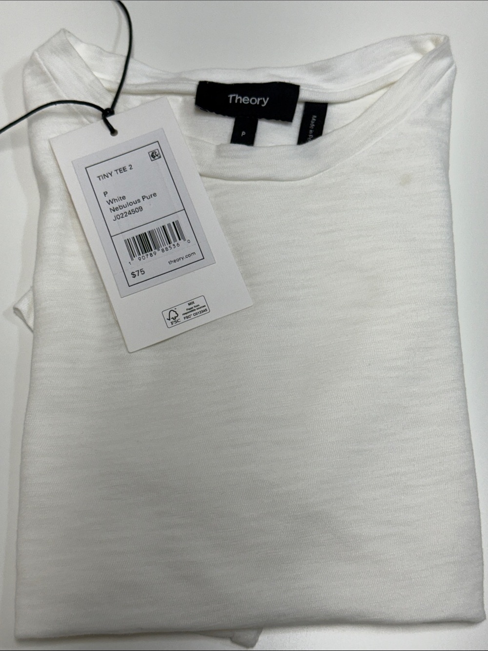 ✨ THEORY ✨ Tiny Tee in Organic Slub Cotton. - Picture 10 of 15